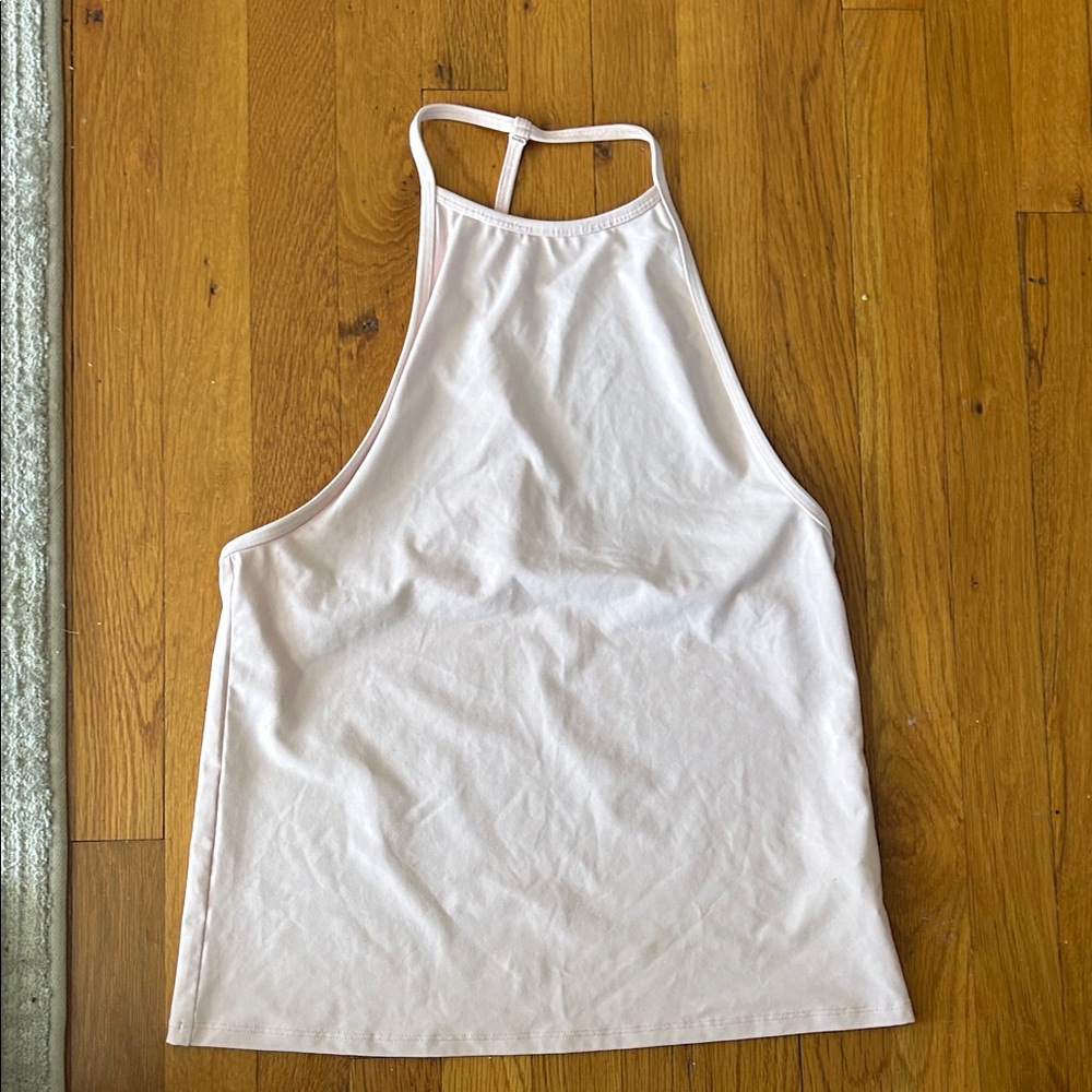 Fabletics Pale Blush High-Neck Tank XS